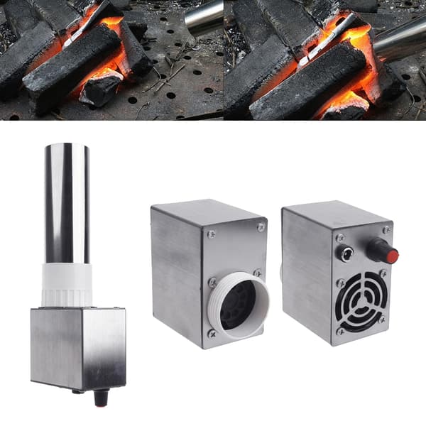 Rustfrit stål 12V blæser justerbar hastighed AC100V-240V US strømadapter