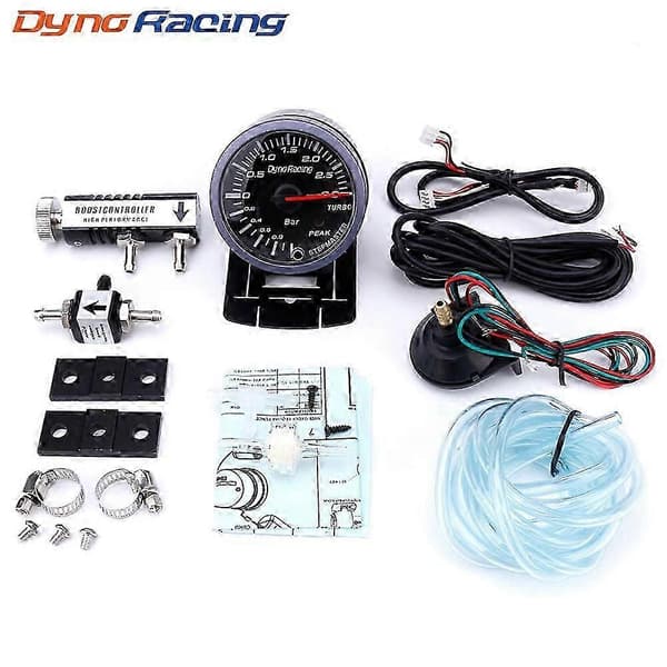 60MM Bil Turbo Boost Måler 3Bar + Justerbar Turbo Boost Controller Kit 1-30PSI IN-CABIN Bilmåler with Blue Controller