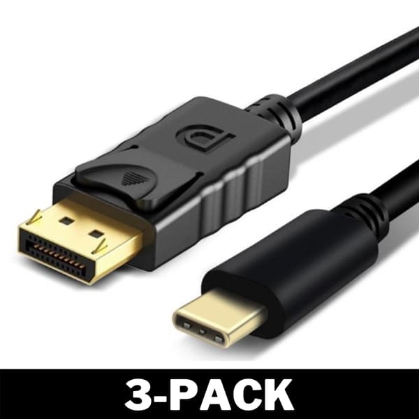 2 Meter USB-C til DisplayPort Kabel Sort 192 2-Pack