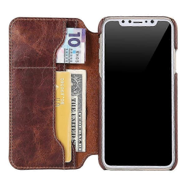 Læderetui til iPhone X / XS Brown