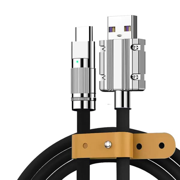 USB-C ladekabel 120W hurtiglading - 1 meter Gul