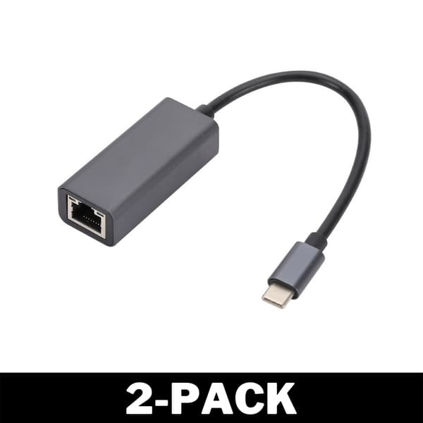 USB-C til Ethernet Adapter 1 Gbit/s Svart - Multipack 48 1-Pack