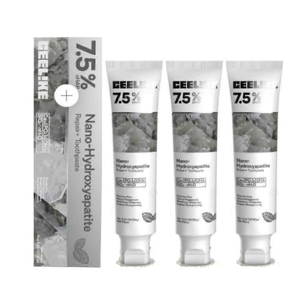 3X CEELIKE Hydroxyapatite Tandkräm Emaljförstärkning & Känslighet Vitgörande