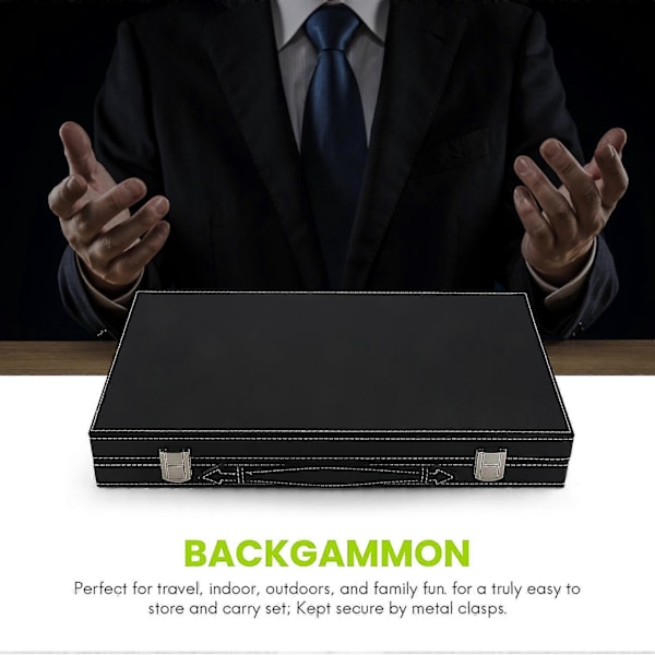 Backgammon sæt - Klassisk 14,75 tommer backgammon sæt til voksne brætspil til antikke backgammon sæt