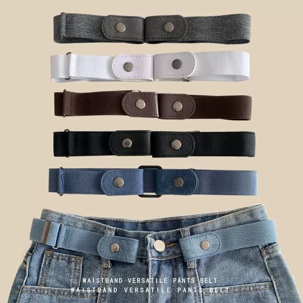 Spændefrit bælte - Elastisk taljebælte til mænd og kvinder, usynligt justerbart, holdbart, perfekt til jeans og bukser smoke gray