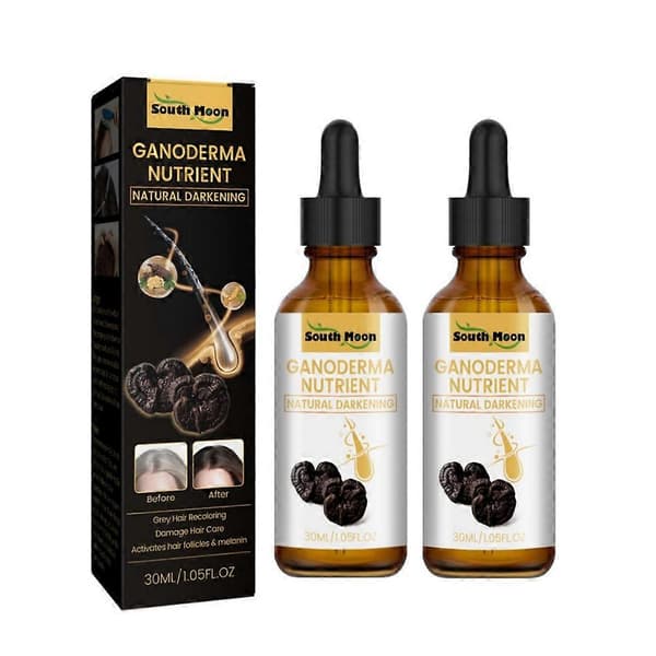 2x Hårvækst Essens Olie til Ganoderma Nærings Essentiel Olie reparerer Skader Gendanner Blød Hurtig Behandling Forebygger Udtynding Tør