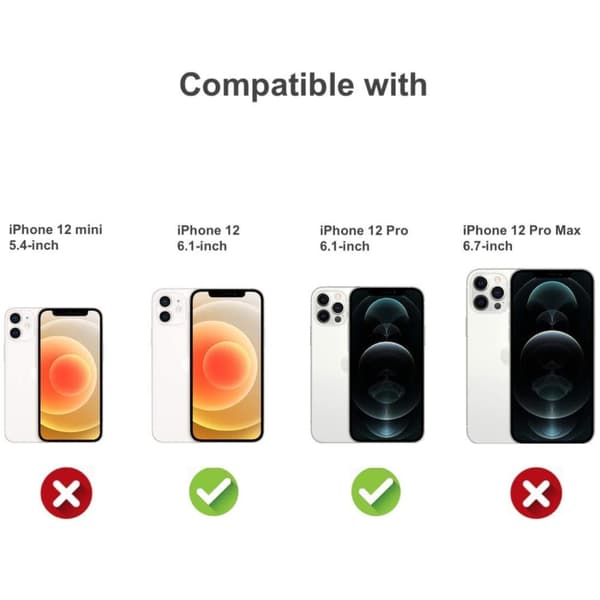 Läpinäkyvä kuori iPhone 12/12 Pro Läpinäkyvä TPU 48 3-Pack