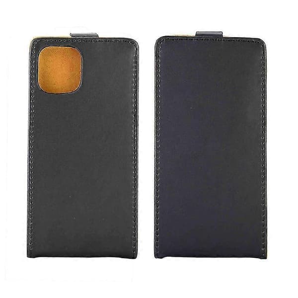 Vertikalt vikbart läderfodral för iPhone 12 mini