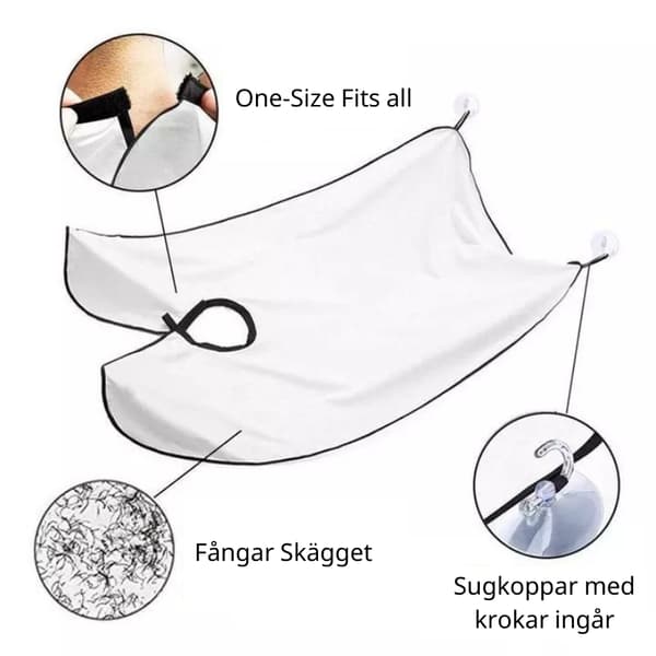 Forklæde til barbering - Skægfanger - Hvid 36 1-Pack