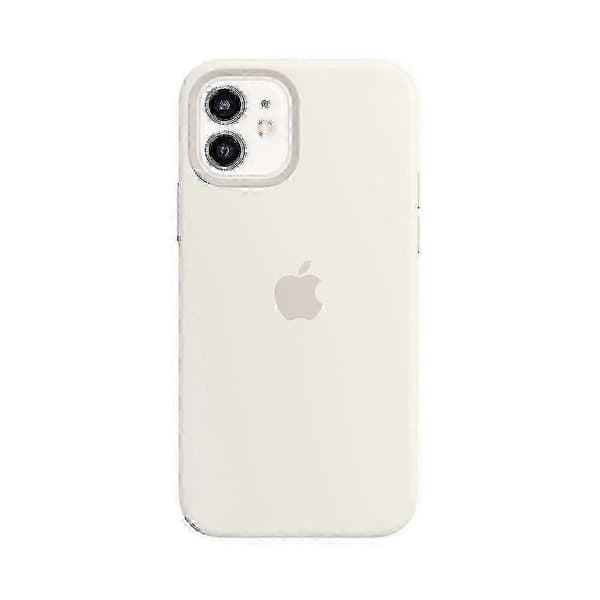 iPhone 12, 12 Pro Apple Silikonvitt MagSafe Skyddande Skal