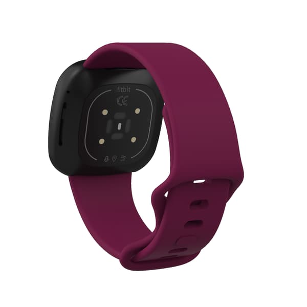 Fitbit Versa 3/Fitbit Sense armbånd silikon Burgunder (S)