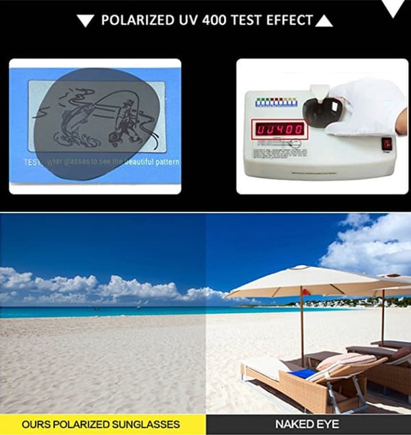 Polariserede solbriller med UV400 - Sort / Blå
