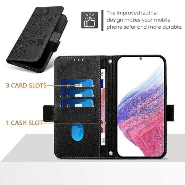 RFID-nahkakotelo TCL 505:lle Black