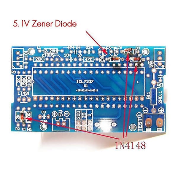 Voltmeter DIY Kit Dele Icl7107 Meterhoved Digital Voltmeter