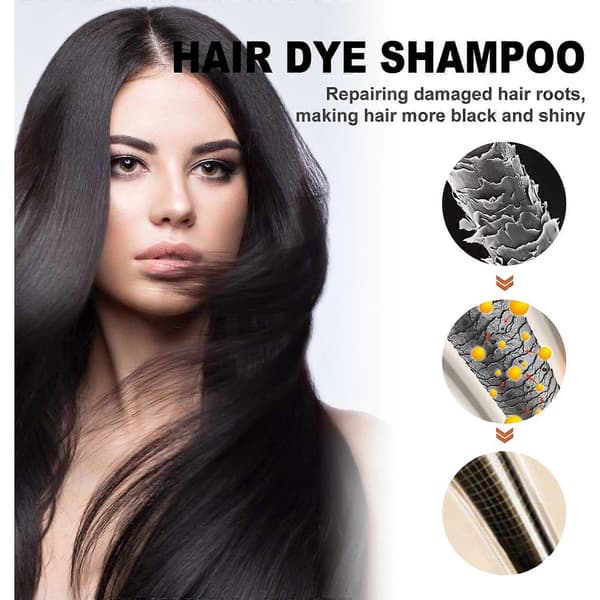 Eelhoe Sort Hårshampoo Polygonum Multiflorum Essens Sort Nærende Hårrens Reparation Blød Shampoo Natural Brown 500Ml