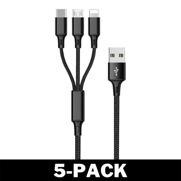 Ladekabel 3 i 1 Sort Firmapakke Mængderabat 240 10-Pack