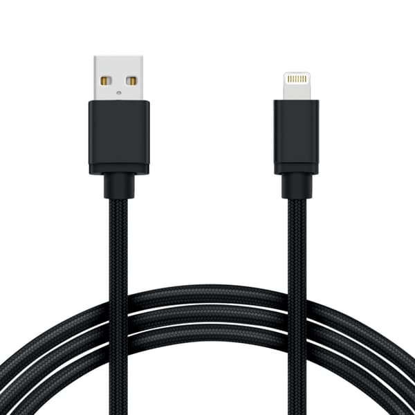Nailonpunottu USB–Lightning-kaapeli iPhone Sininen 1M / Blå 1M / Blå