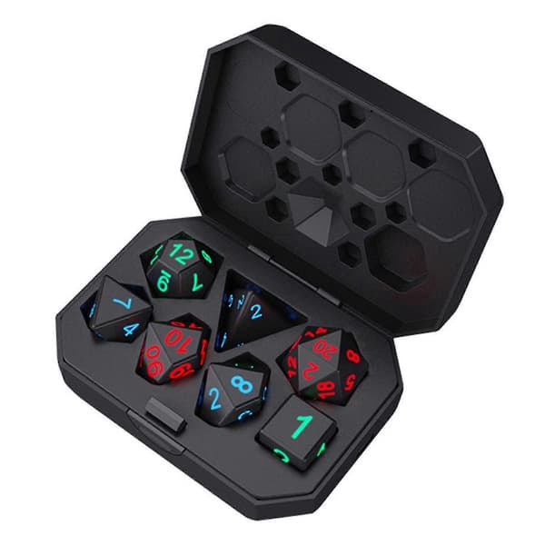 Lysande Dnd-tärningar som lyser i mörkret Rpg Polyhedral Set för brädspel och fest