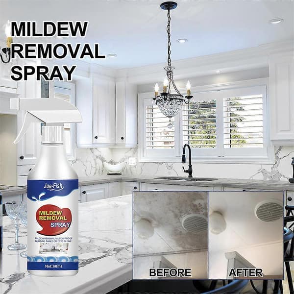 60ML Mildew Cleaner Skum Deodoriserende Baderom Muggfjerner Spray for Veggfliser Badekar 1pc