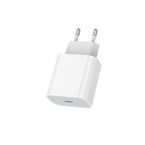 Væglader USB-C PD 20W + 2M Lightning Kabel iPhone Hvid 216 3-Pack