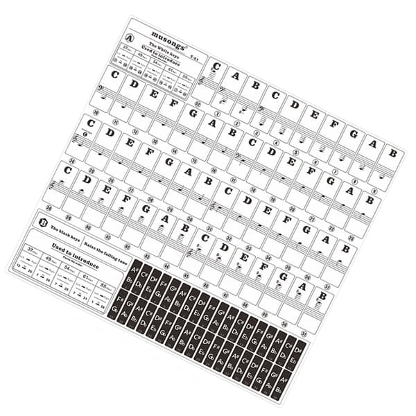 Pianon äänetarrat Black