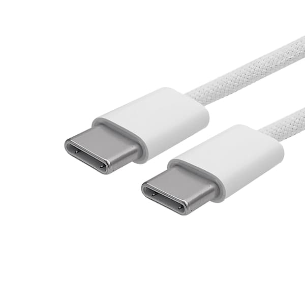 Pikalatauskaapeli USB-C - USB-C Nylonpunottu Valkoinen 1M 48 3-Pack