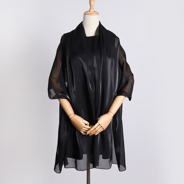 Elegant organzaskjerf Black