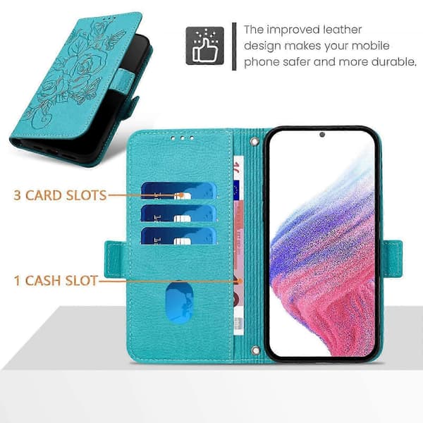 RFID læderetui til TCL 505 Light Blue