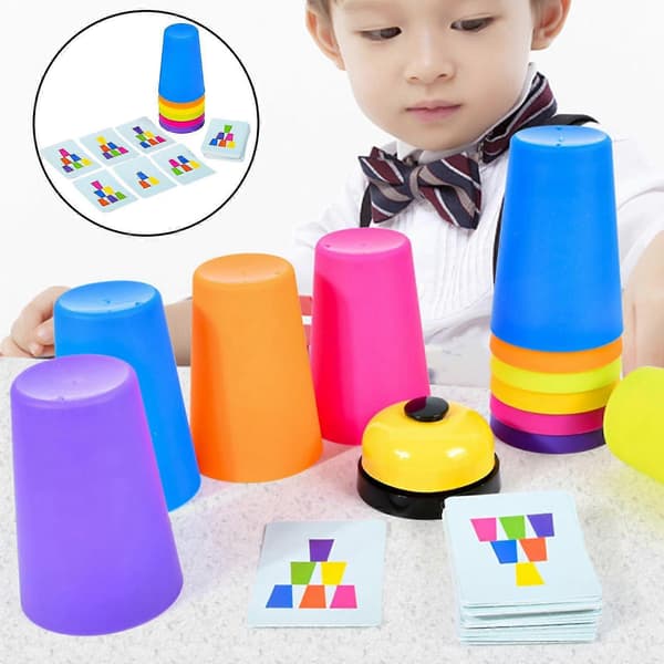 Børn Stacking Cup Able Spil Klassisk Familiespil 1 Spiller