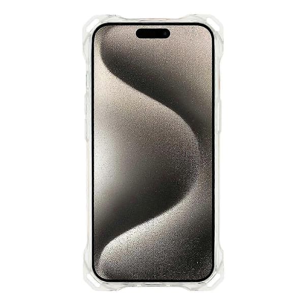 For iPhone 15 Magnetisk Deksel med Snor Fallsikkert TPU + PC Telefonbakdeksel Grey