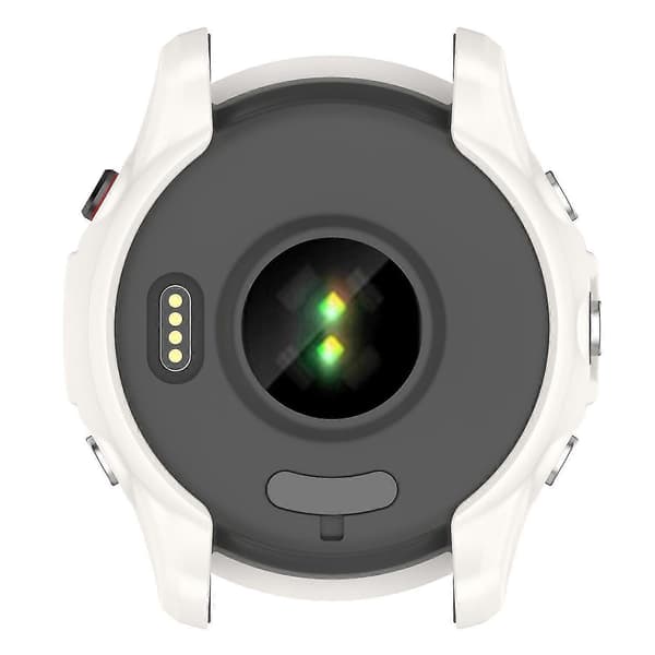 Til Garmin Forerunner 955 Halvbeskyttende Fleksibelt TPU-etui Blød Ramme Stødresistent Cover White Style D Garmin Forerunner 955