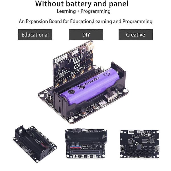 til MICROBIT udvidelseskort til Microbit adapterkort Smart bil programmering Robot DIY udvidelse P