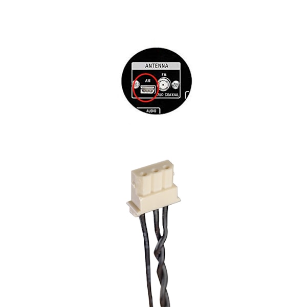 AM/FM Loop-antenne med 3-benet stik til HIFI-receiver lydsystem - Yvan