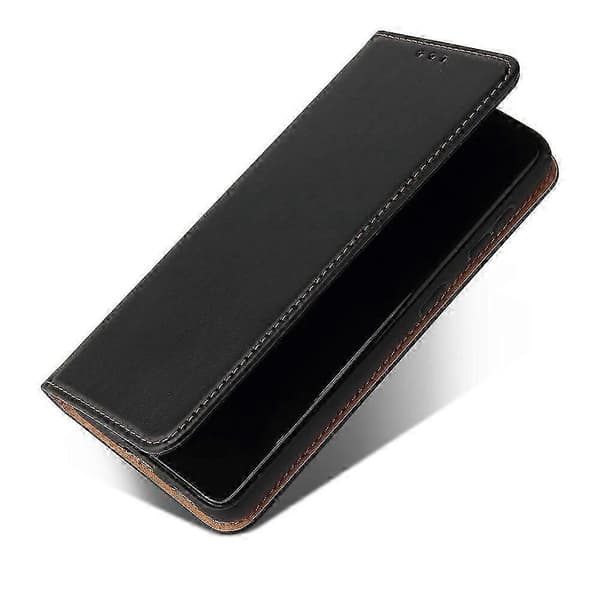 PU ægte læder etui til Samsung Galaxy S21+ 5G Black