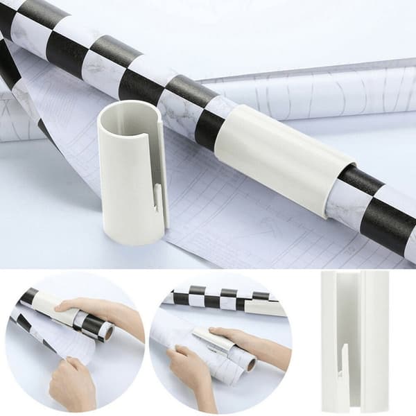 Klipp gavepapir enkelt - Omslagspapirkutter Hvit 144 3-Pack