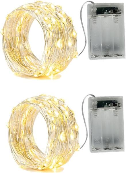 2 LED-valosarjaa hopeanvärisenä