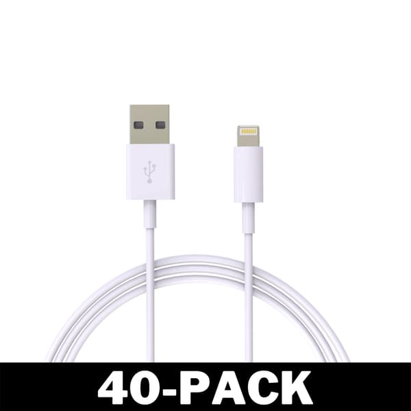 3M Lightning iPhone Ladekabel til Alle Modeller - Hvit 240 10-Pack