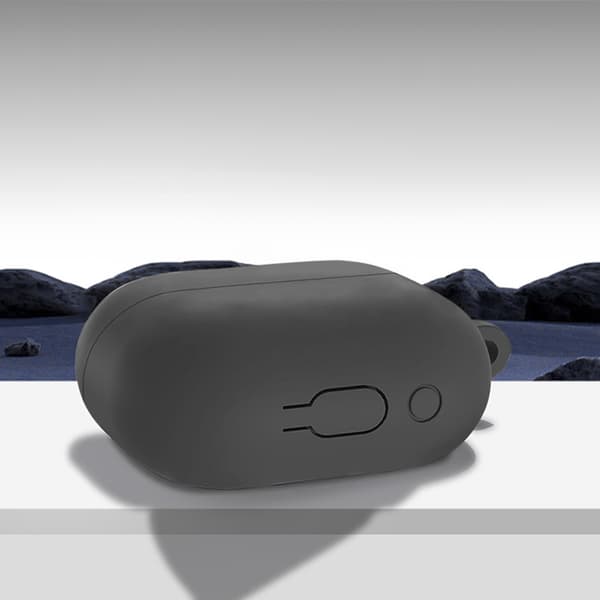 Skyddande silikonfodral för Samsung Galaxy Buds3/Buds3 Pro med karbinhake Grey