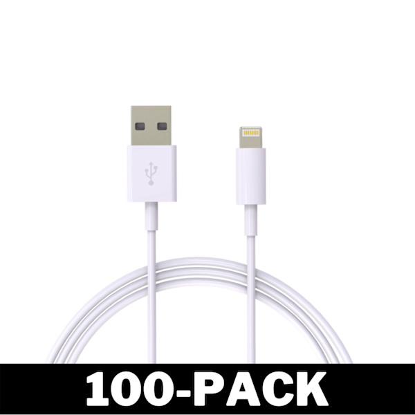 1M Lightning Hurtiglader Kabel Til iPhone Hvit iOS15 48 3-Pack