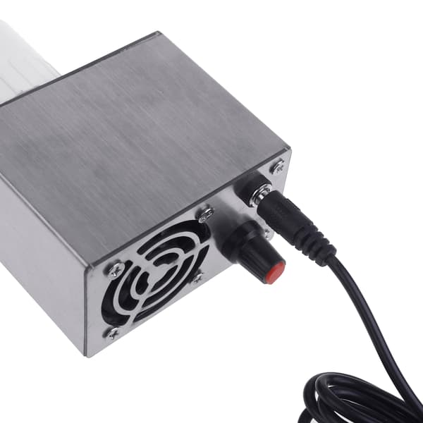 Rustfrit stål 12V blæser justerbar hastighed AC100V-240V US strømadapter