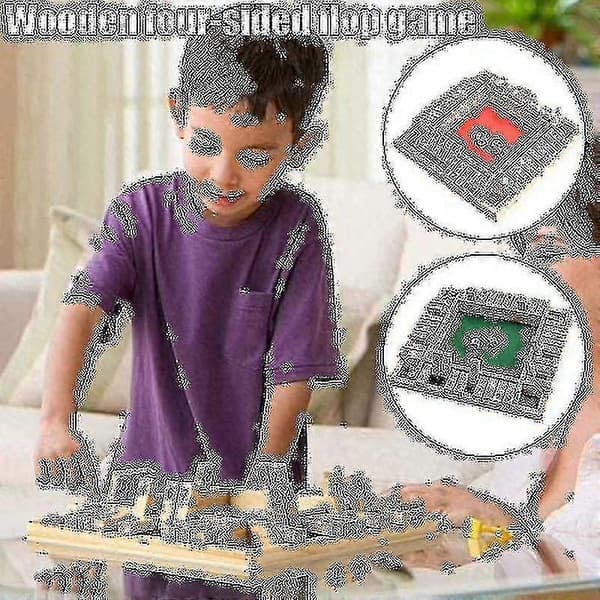 Træbrætspil, 4 spillere Shut The Box terningespil