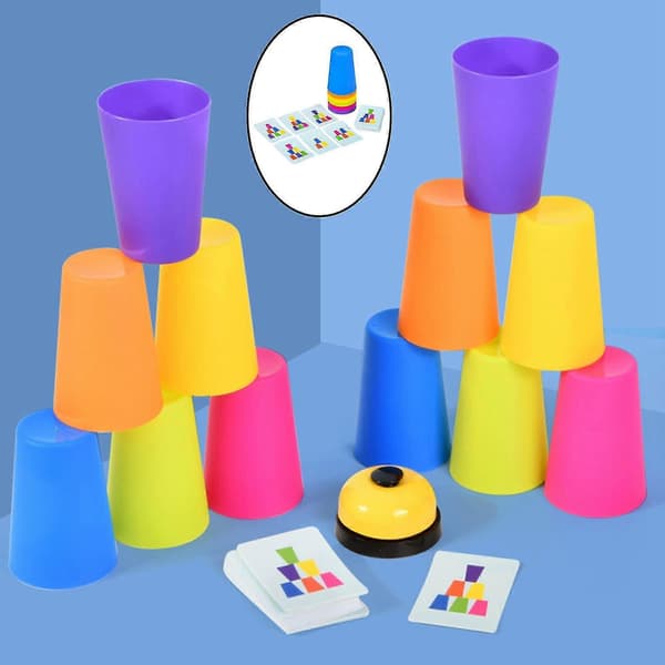 Børn Stacking Cup Able Spil Klassisk Familiespil 1 Spiller