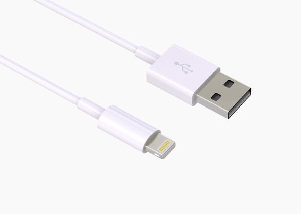 1A Vegglader + 2M Lightning Ladekabel iPhone 80 2-Pack