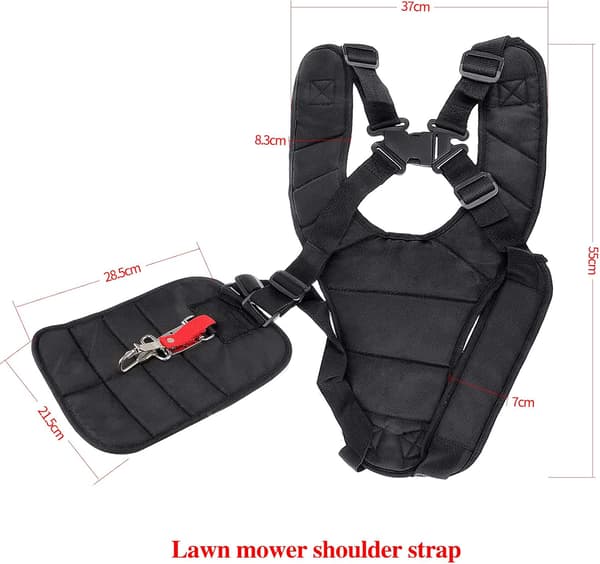Ryggstropper for ryddesager, gressklippere, doble skulderstropper
