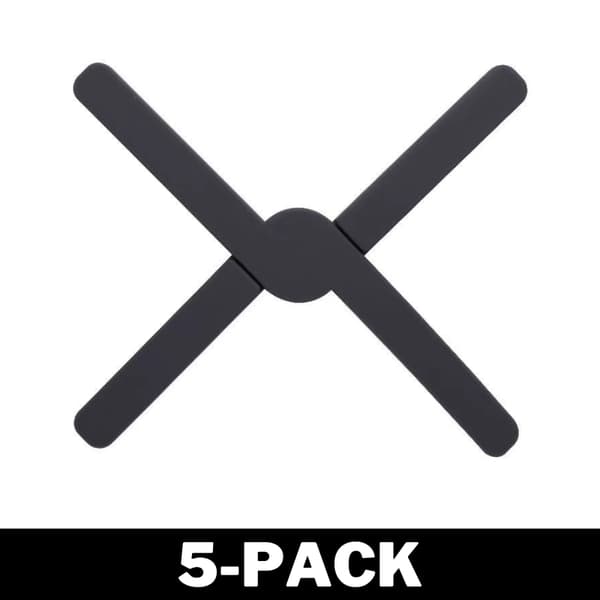 Sammenklappeligt grydeunderlag sort - Multipack 96 2-Pack