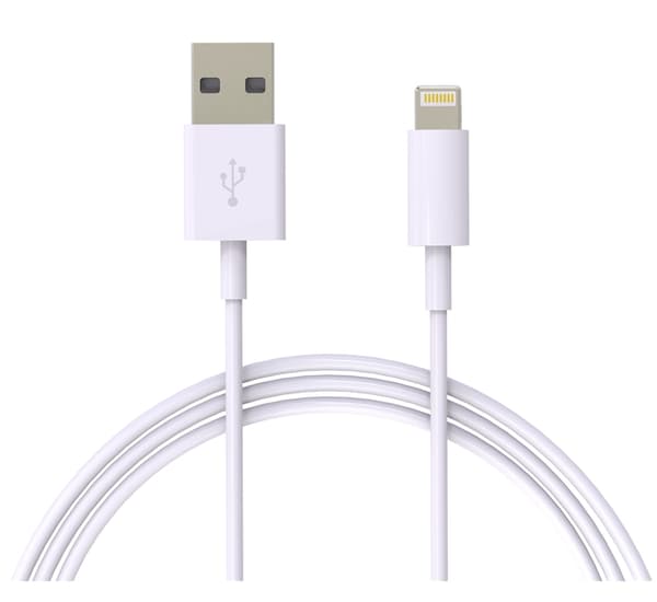 1M Lightning Pikalatauskaapeli iPhone Valkoinen iOS15 48 3-Pack