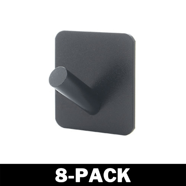 Stilfuld Håndklædekrog - Nem at fastgøre - Sort 96 4-Pack