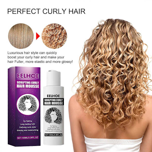 EELHOE Curl Shaping Elastic Element Curl Återfuktande Fluffig Styling Elastic Element
