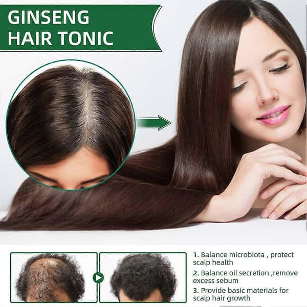 Ginseng Hårtonic Stimulerar Essentiell Spray Mot Håravfall Hårväxt Näring Hårbotten Hårsäcksvård