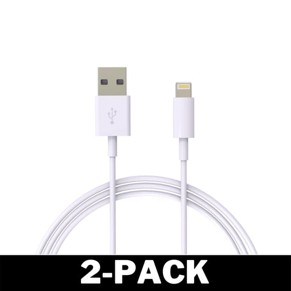 1M Lightning Pikalatauskaapeli iPhone Valkoinen iOS15 48 3-Pack